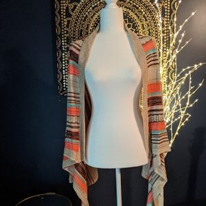 Francesca's open striped sweater